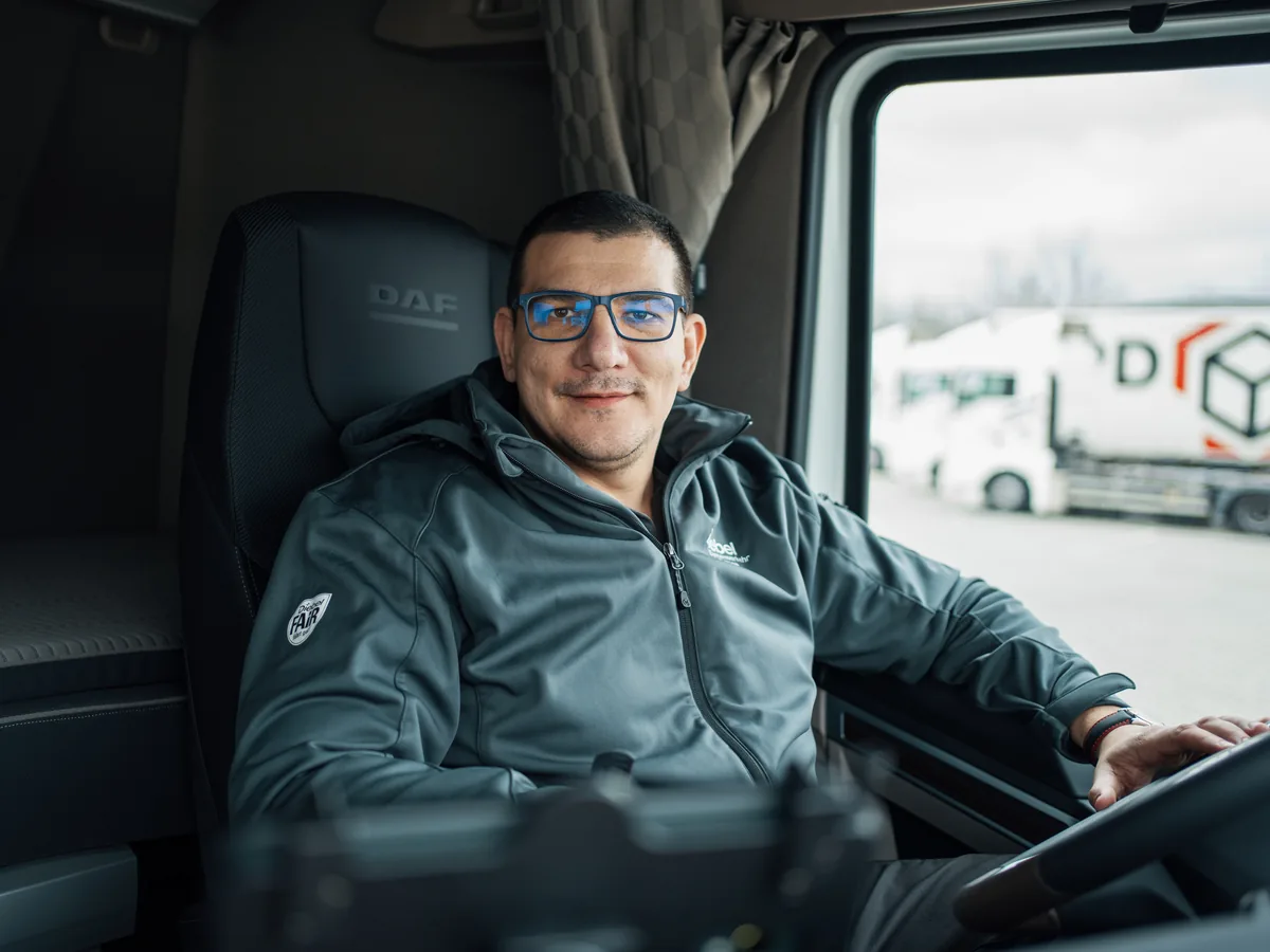 Fahrer im DAF Führerhaus