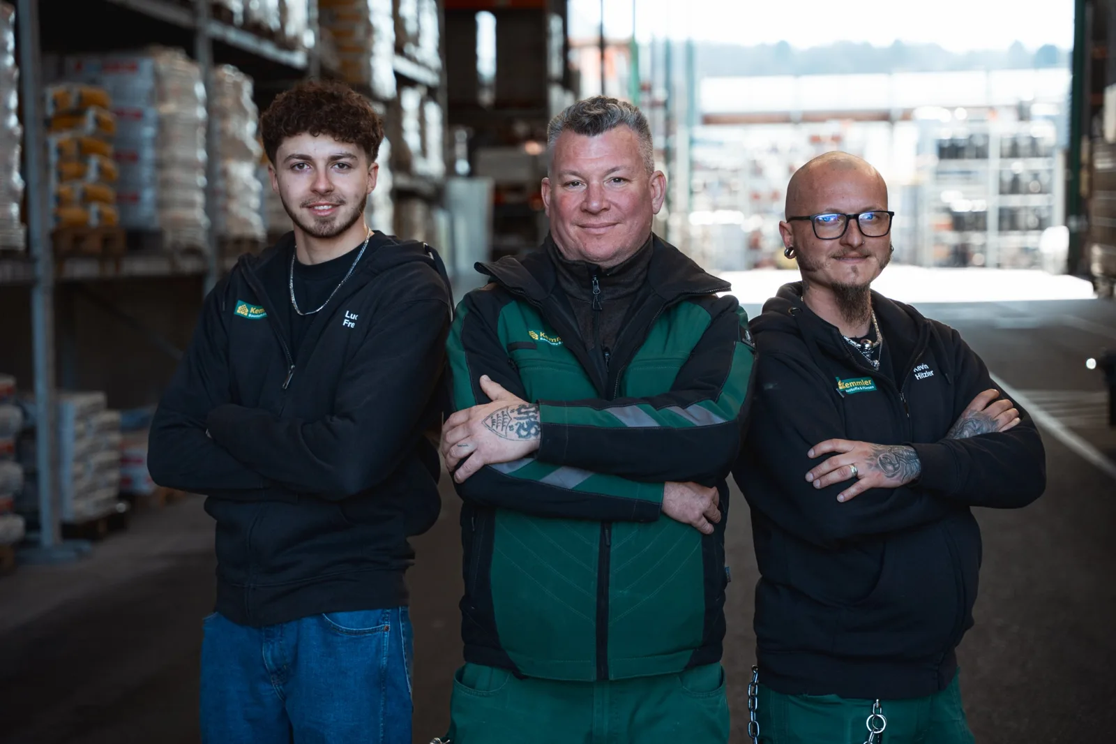 Lagerteam von Kemmler Baustoffe