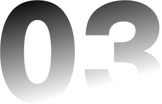 Large, bold black numbers 0 and 3 with a slight shadow effect.