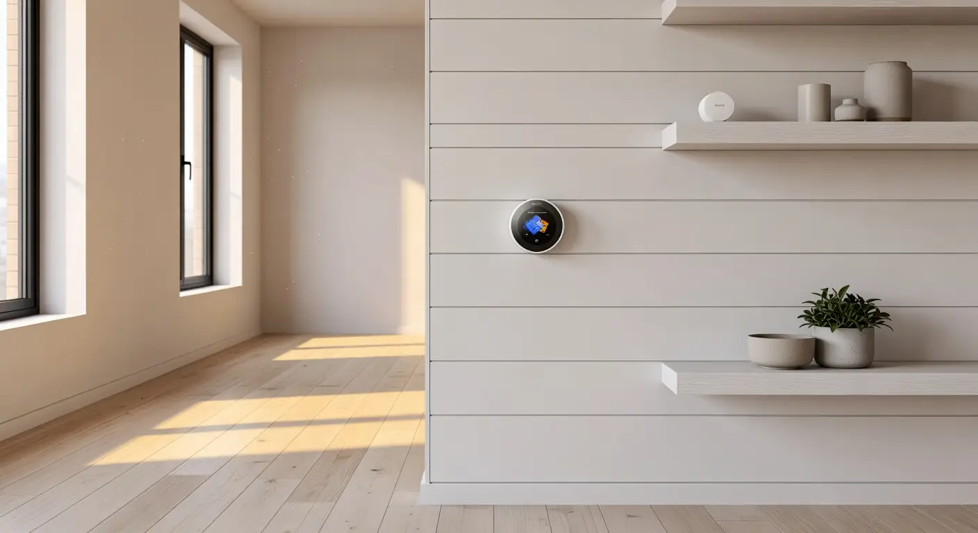 ecobee smart thermostat smartsensor manhattan condo open plan living area