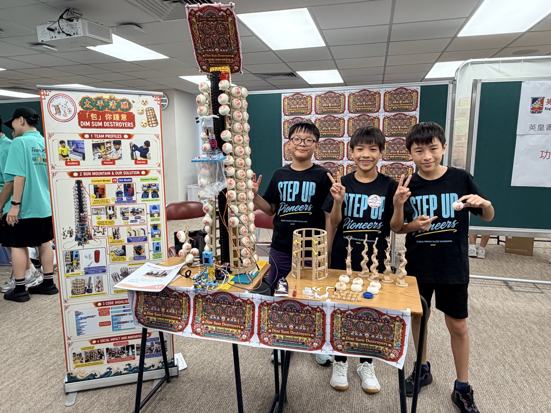 Bunbot team with their Bun Mountain
