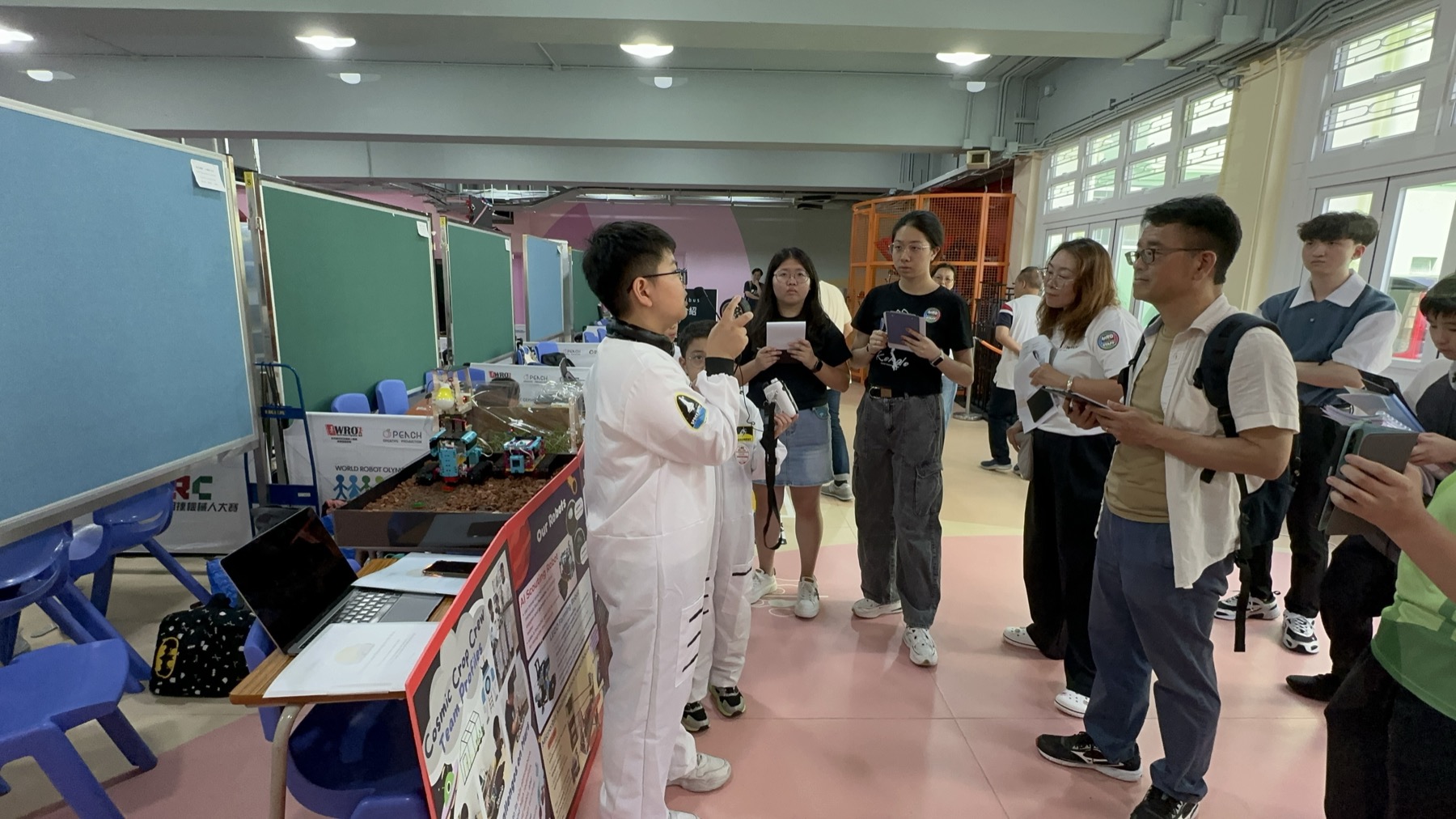 The team sharing their ideas