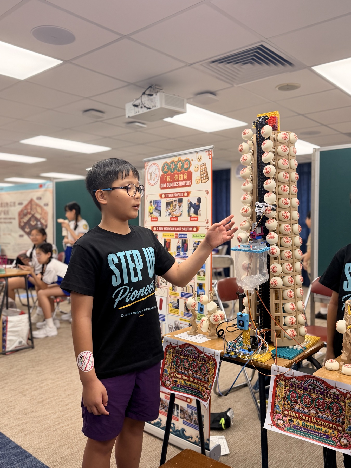 Students demonstrating Bunbot