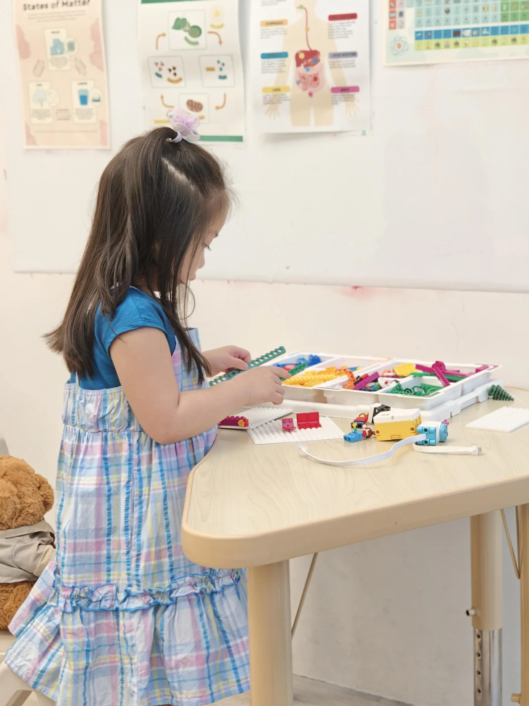 A STEAM Junior learner exploring a classroom activity