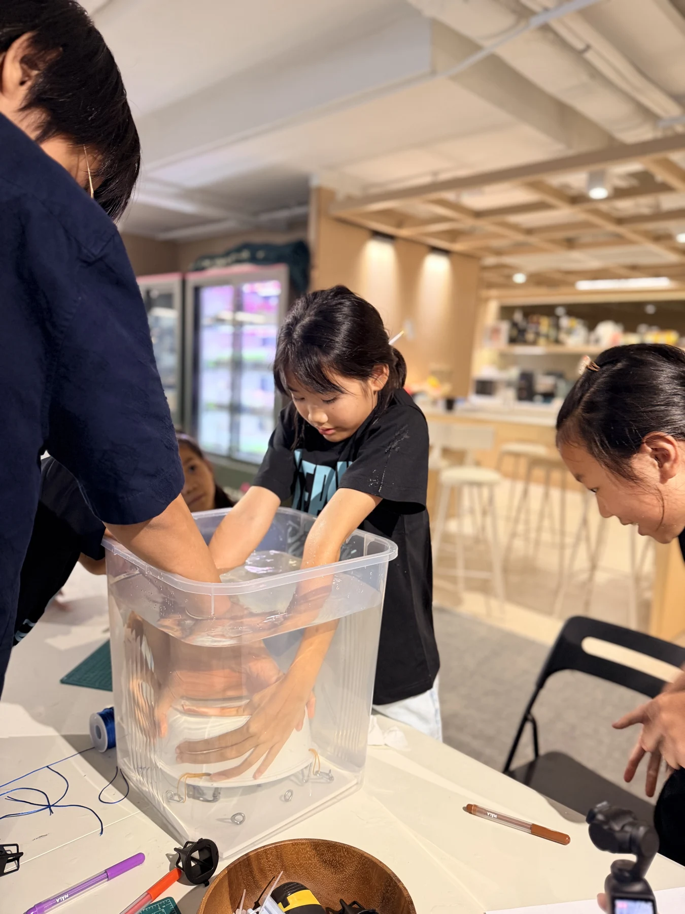SUP students working on hands-on activities at Farmacy Green Hub