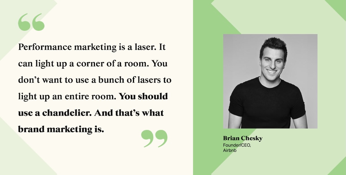 Quote about marketing with a black-and-white photo of a person.