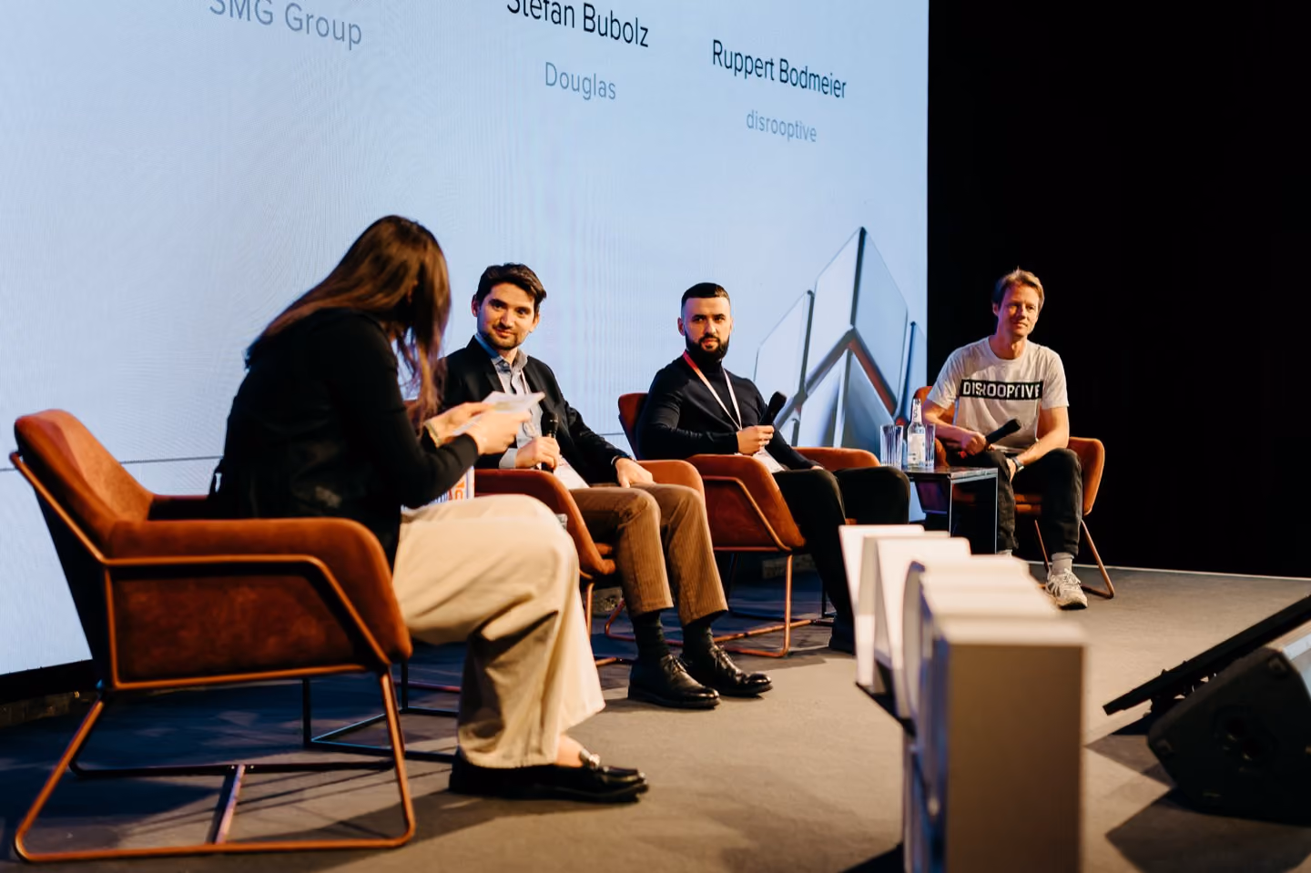 Giacomo Iotti speaks at the RTB Days 2026 conference, in the a panel titled "AI in Marketing"