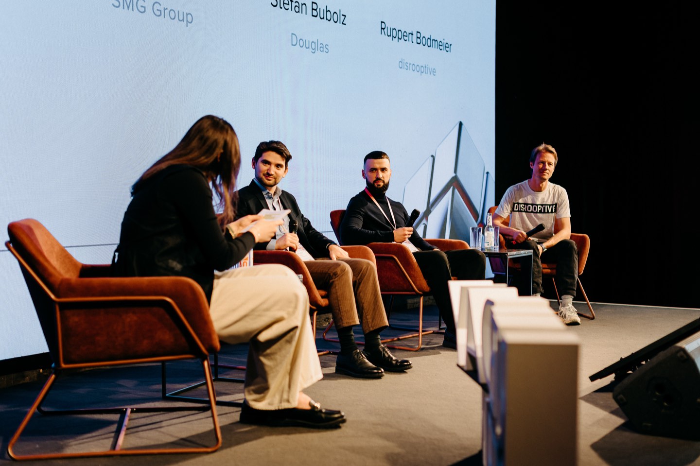 Giacomo Iotti speaks at the RTB Days 2026 conference, in the a panel titled "AI in Marketing"
