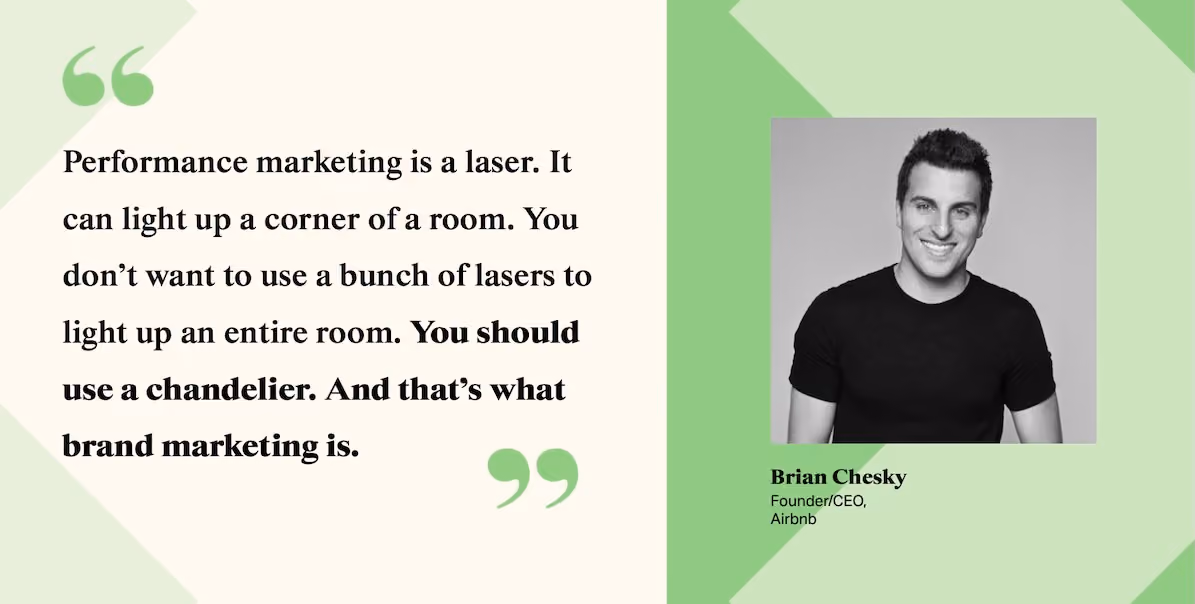 Quote about marketing with a black-and-white photo of a person.