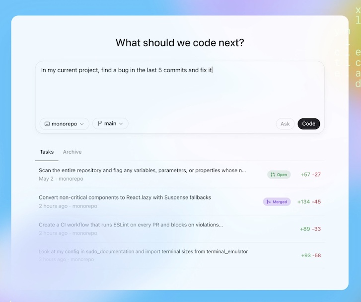 OpenAI Codex interface reviewing recent code changes, identifying a bug and showing a proposed fix.