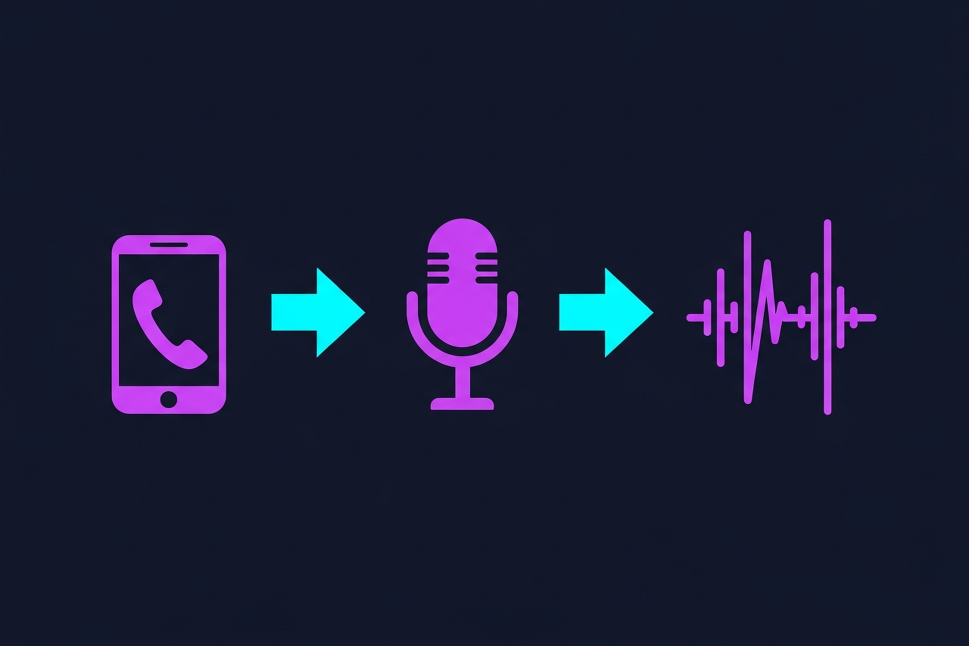 Android phone screen showing a podcast recording app with active waveform and timer