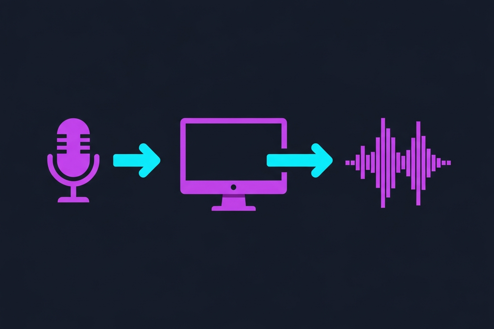 Computer screen displaying a DAW interface with voice recording waveforms and audio tracks
