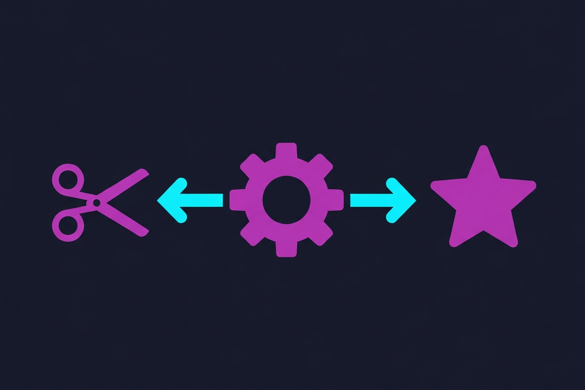 Podcast editing timeline interface displayed on a dark navy screen with purple and cyan gradient UI elements