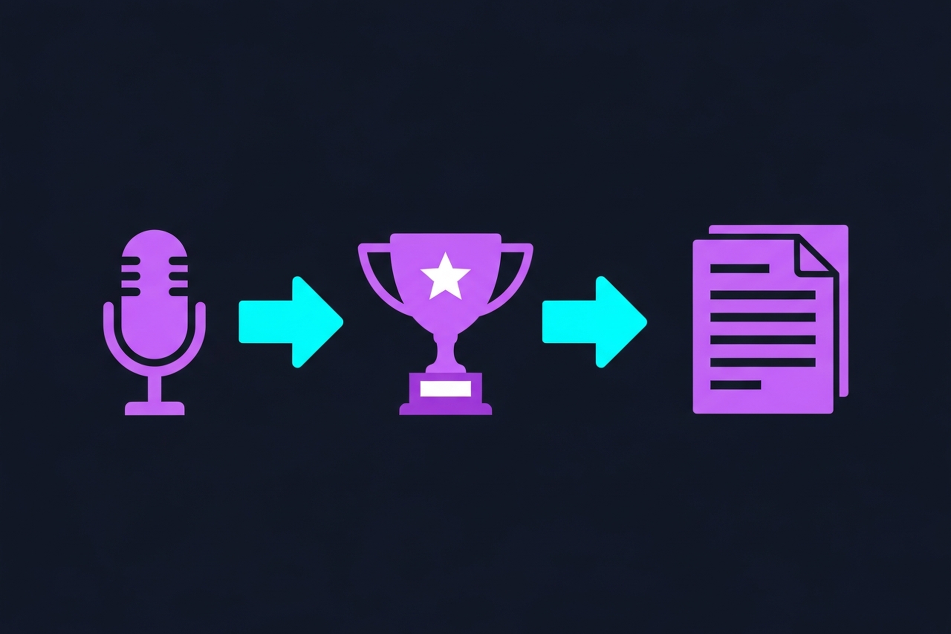 B2B branded podcast production studio setup with professional microphones, waveform graphics, and corporate brand elements on a dark navy background