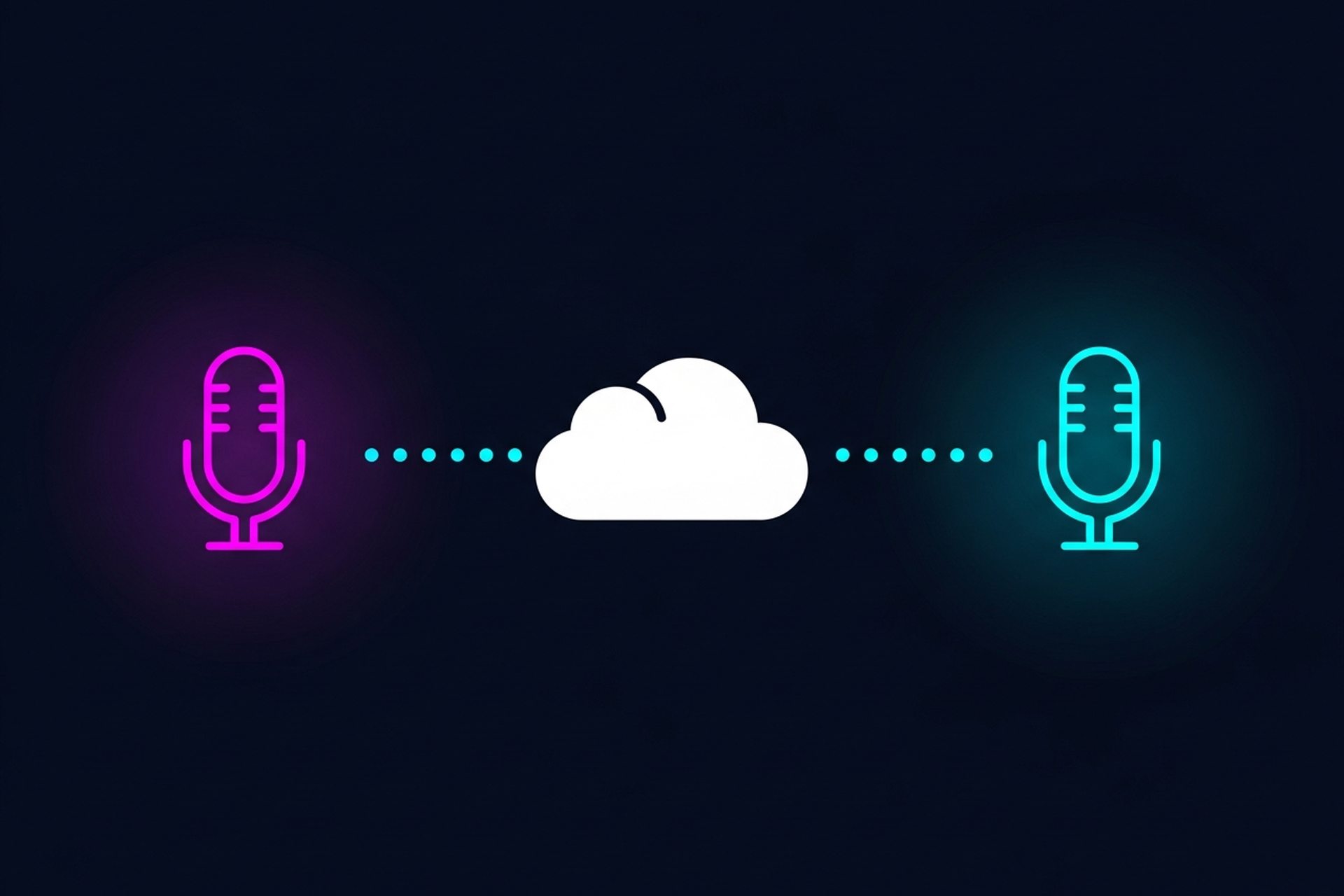 Step-by-step diagram showing how to record a podcast remotely with two participants