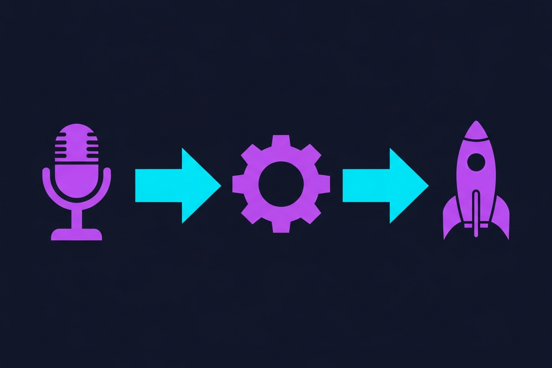 B2B marketer using a podcast creation app on a tablet with audio waveform display