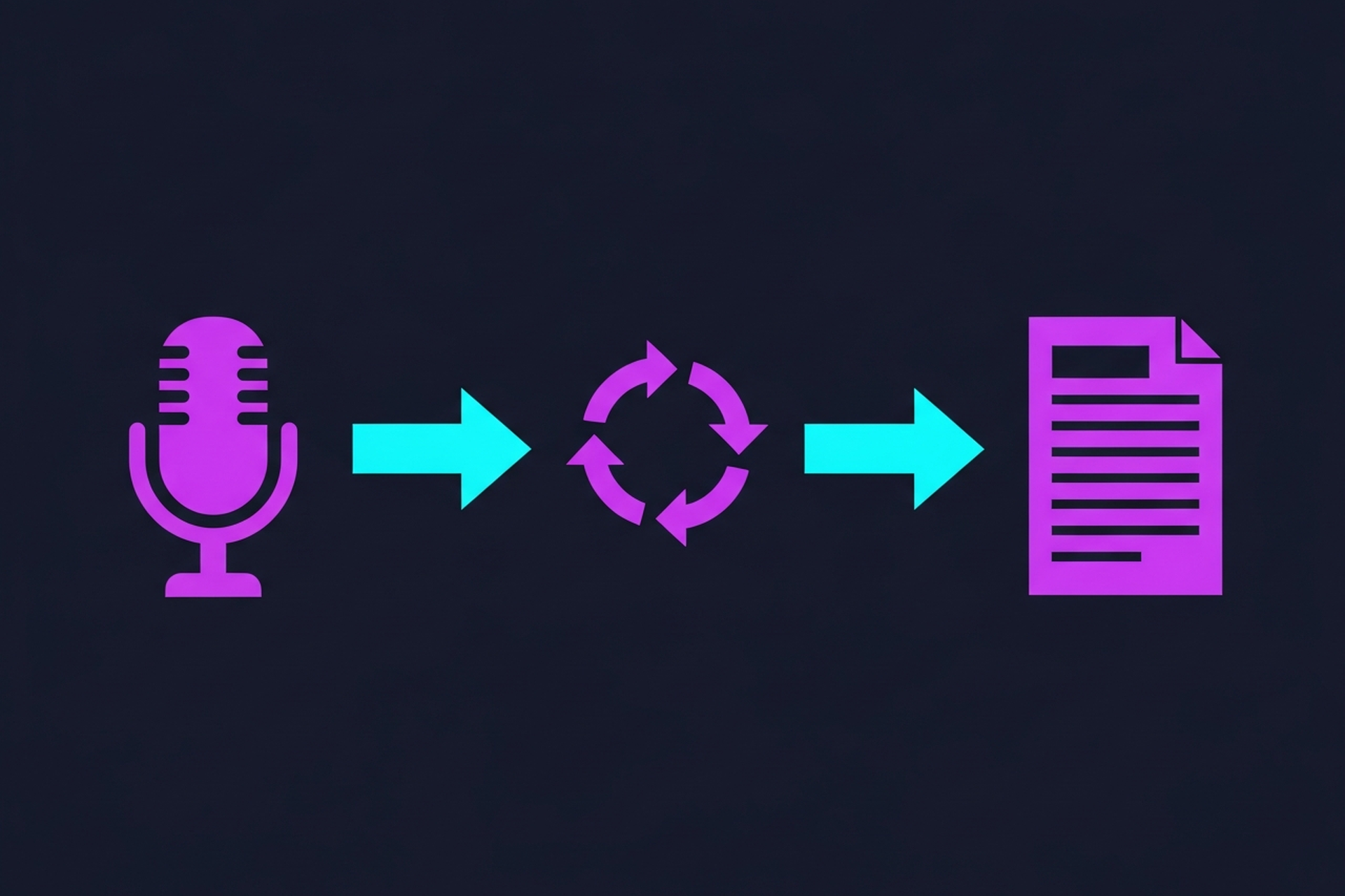 Diagram showing a podcast episode branching into a blog post, social clips, and email newsletter on a dark navy background