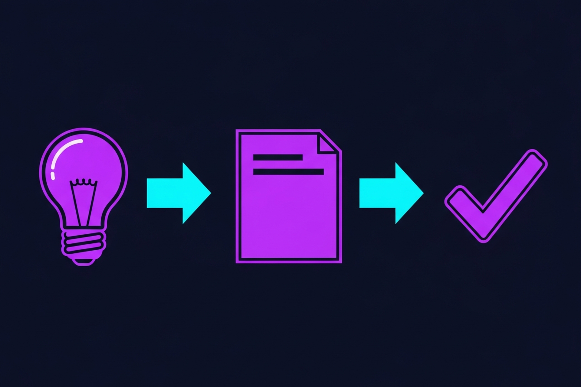 Soundwave visualization with text output on a dark navy background with purple gradient accents