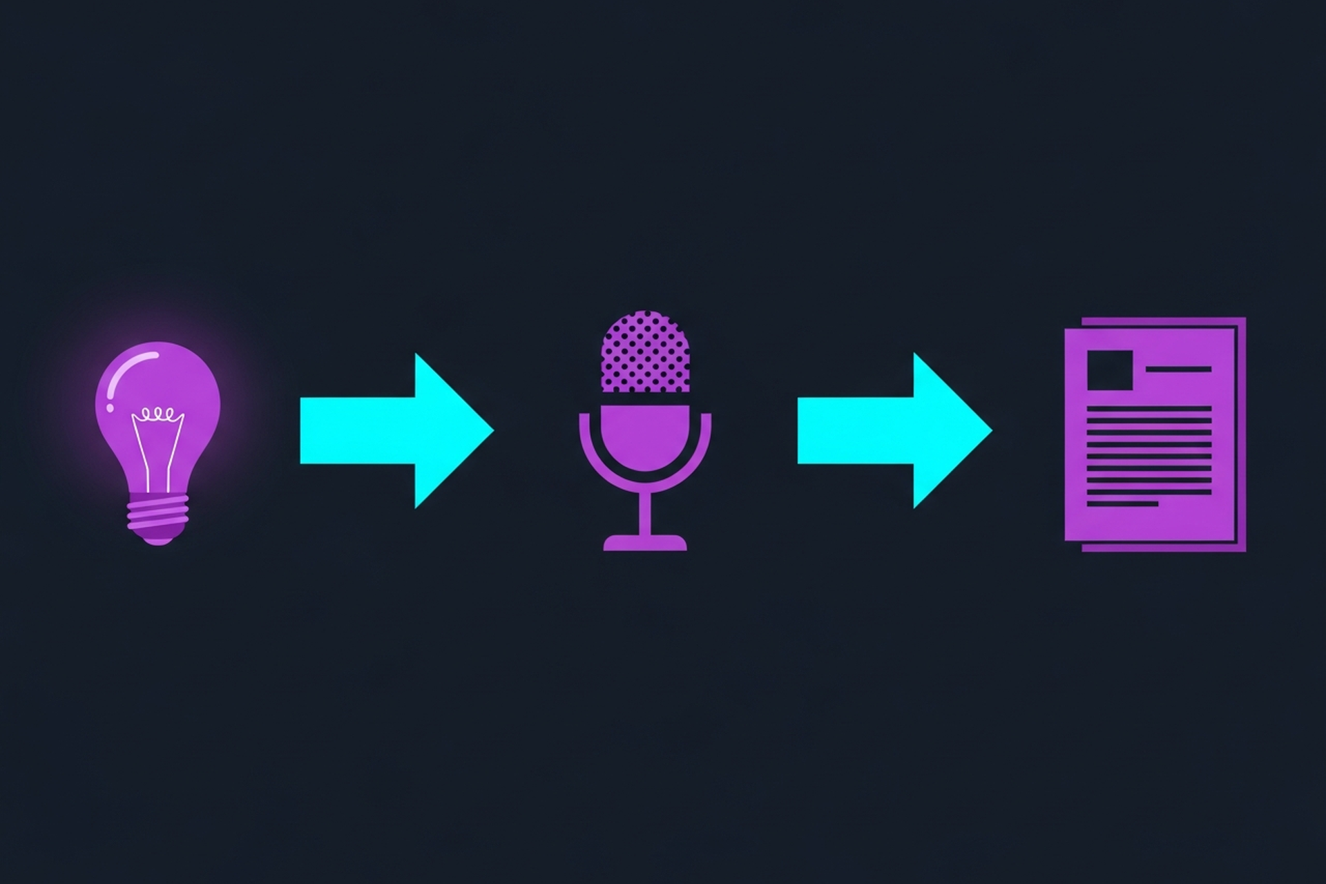 Abstract AI neural network pattern overlaid on an audio waveform with dark navy background and vibrant purple to cyan gradient