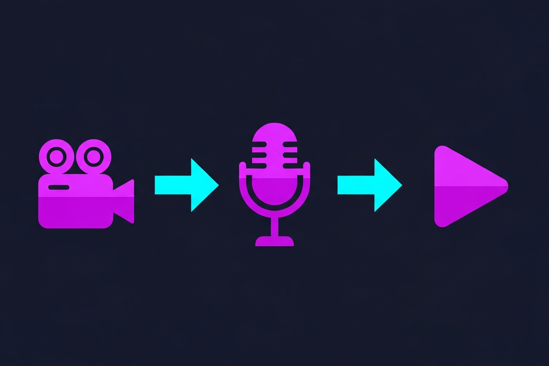 Video podcast recording setup with dual monitors showing editing timeline and video preview