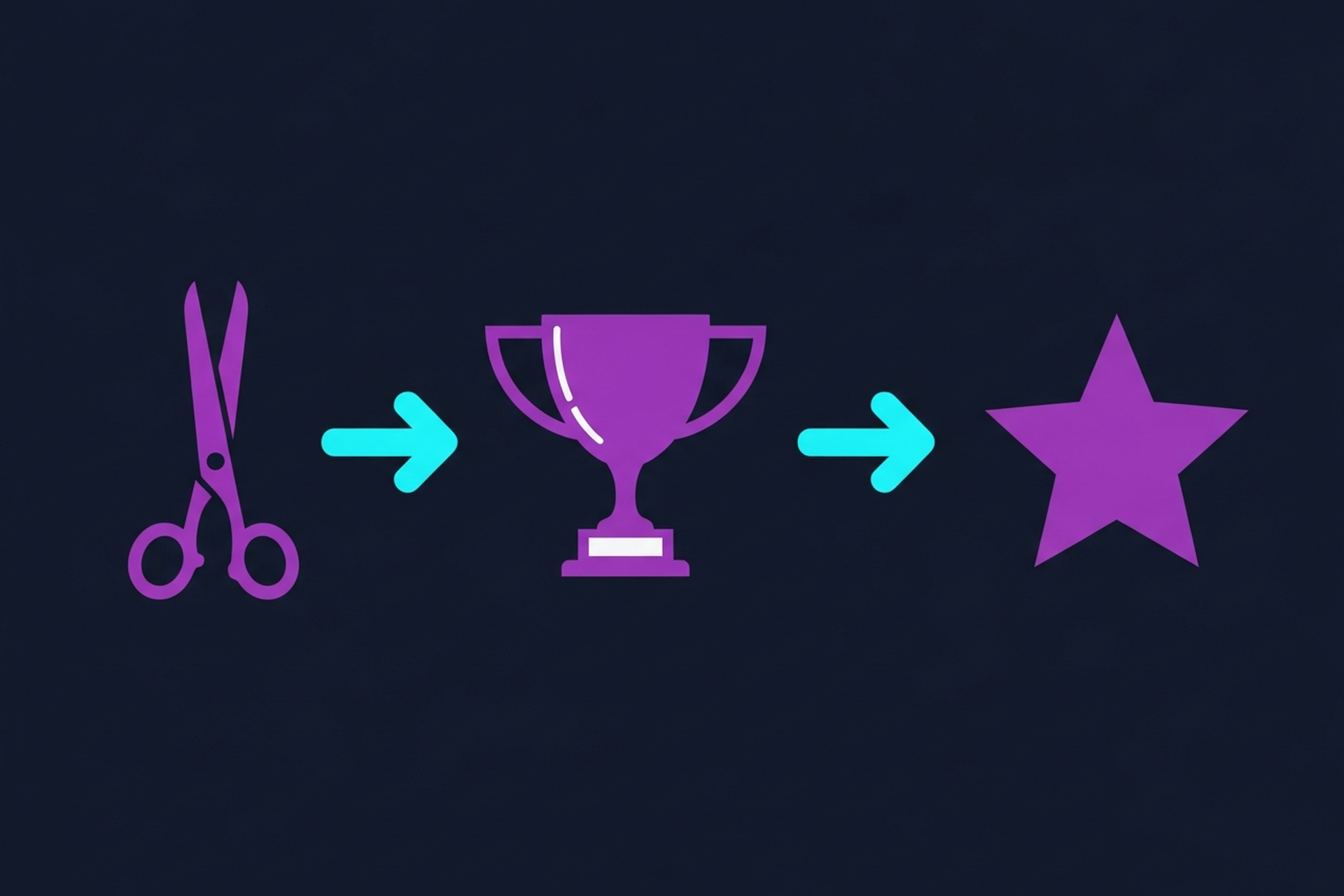 Audio waveforms and equalizer controls on a dark navy interface with purple-to-cyan gradient accents