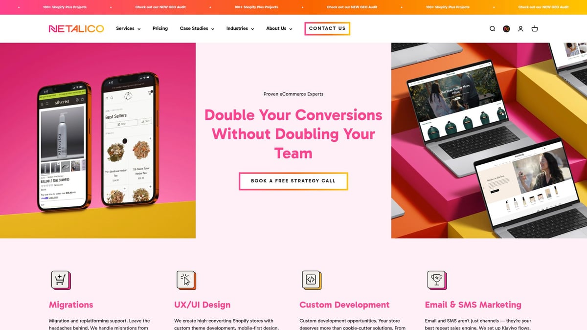 Top 8 beste e-commerceontwikkelingsbedrijven in 2026 - Netalico Commerce