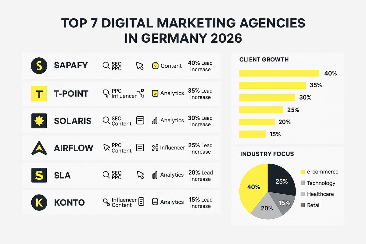7 toonaangevende digitale marketingbureaus in Duitsland voor 2026