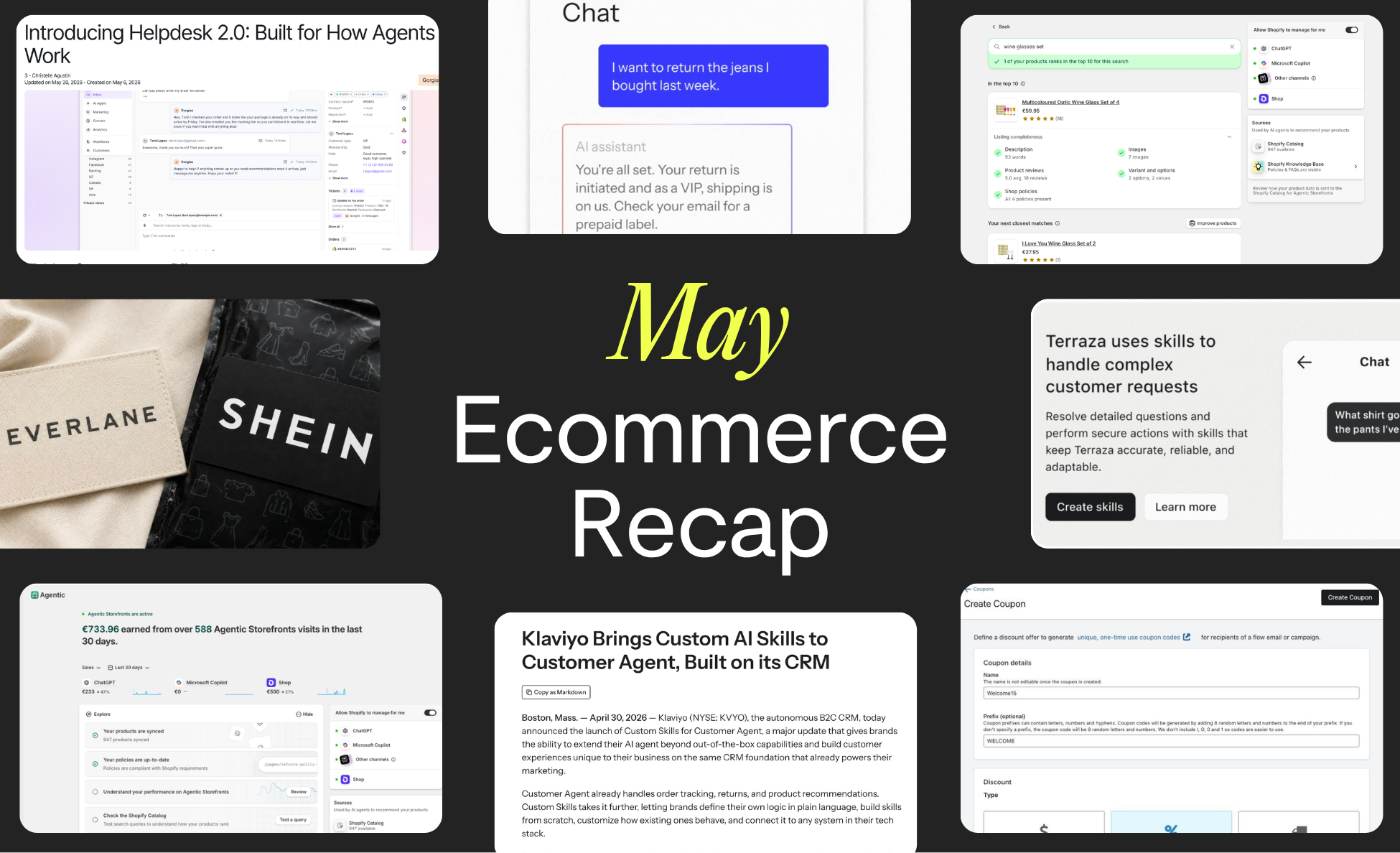 What did Shopify, Klaviyo and Gorgias ship in May 2026 (and what should lifestyle brands do about it)?