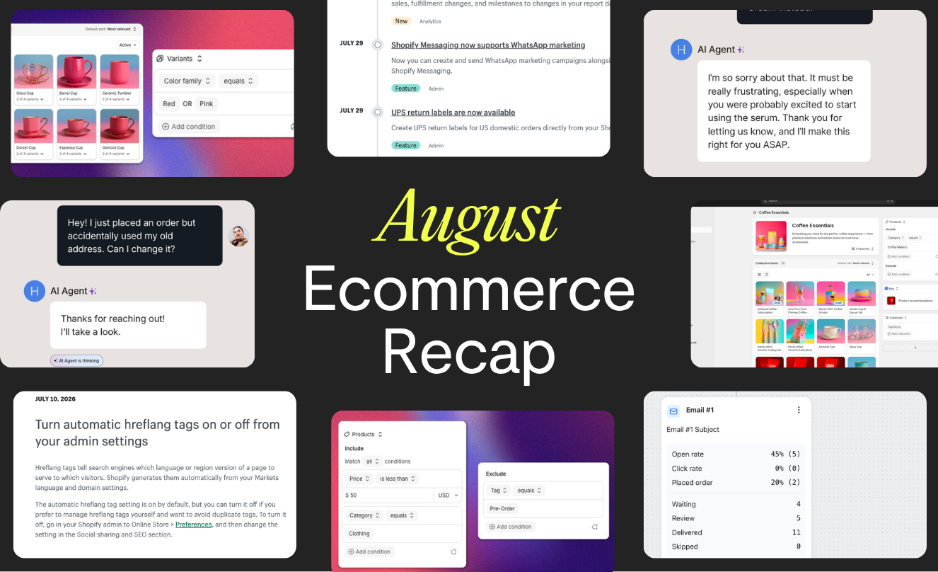 August's ecommerce updates, and what lifestyle brands should do about it