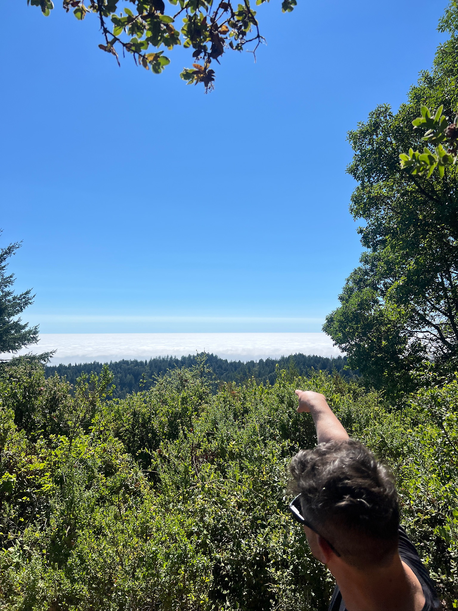 Group hike bonding moment