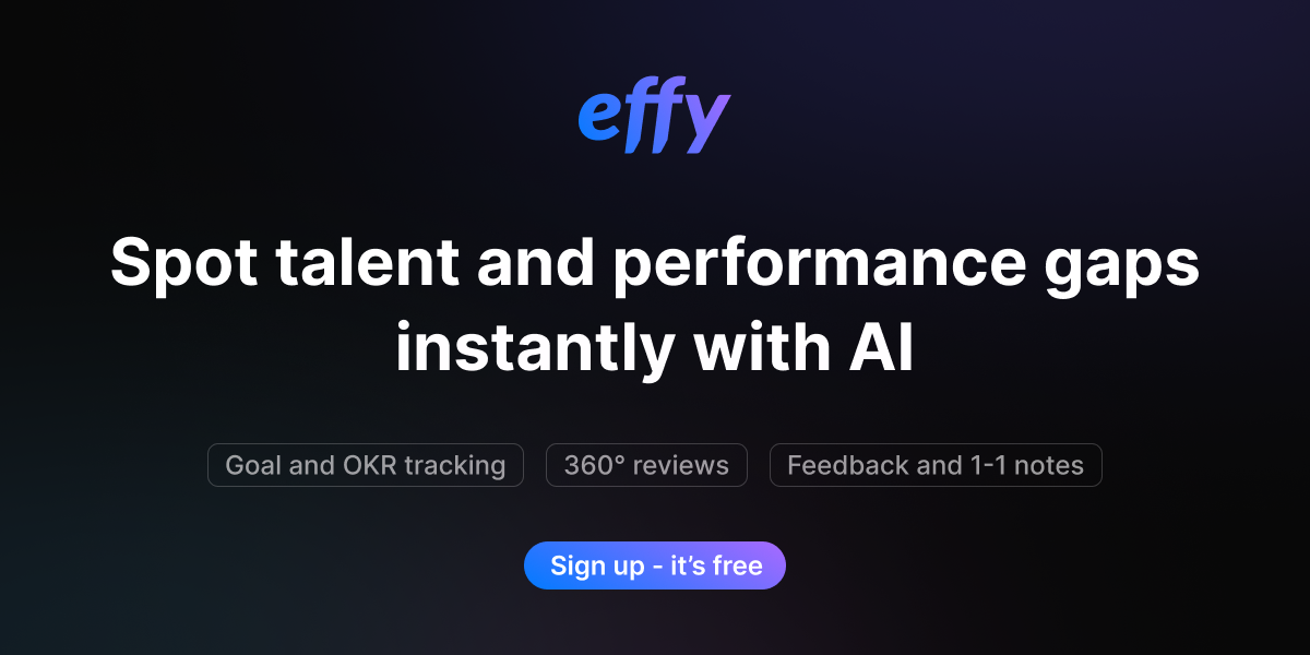 Effy AI: AI-First Performance Management Software