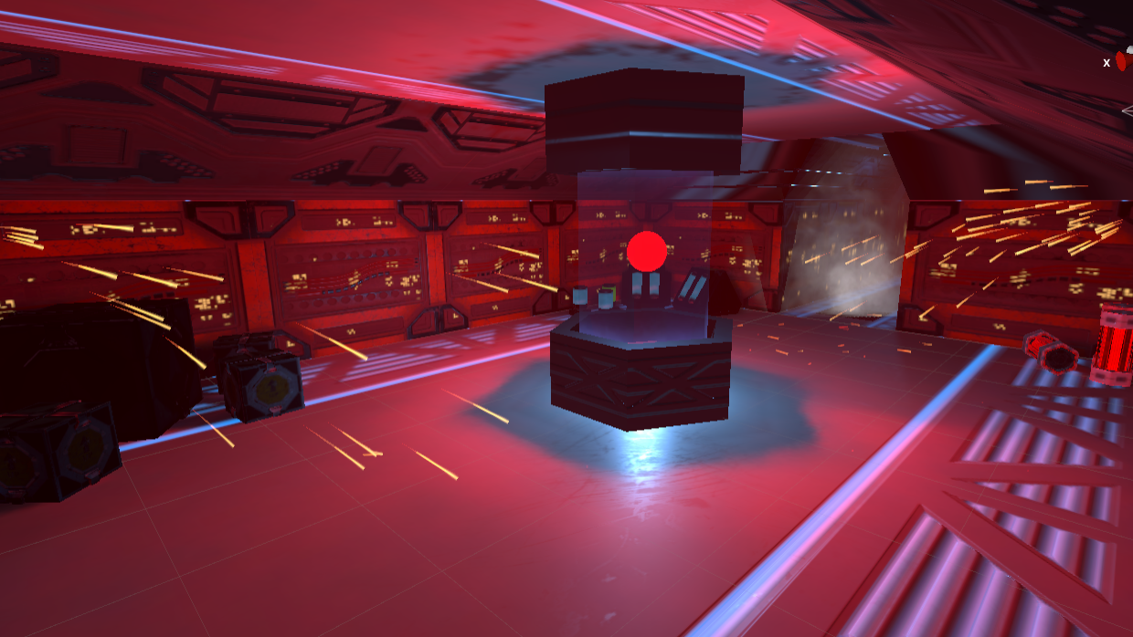 Hero junction of sci-fi corridor