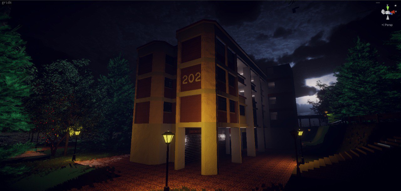 Front view of the property I built in Unity