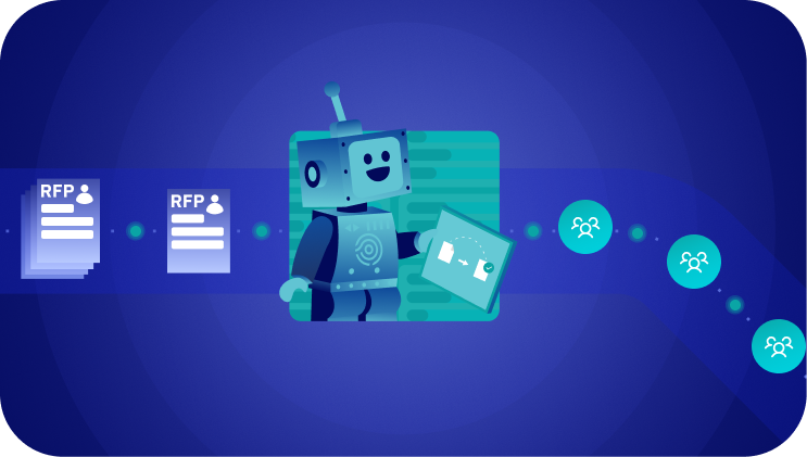 A robot representing Optable's Audience Agent, which helps Ad Ops teams respond to more RFPs faster with more unique audience proposals.