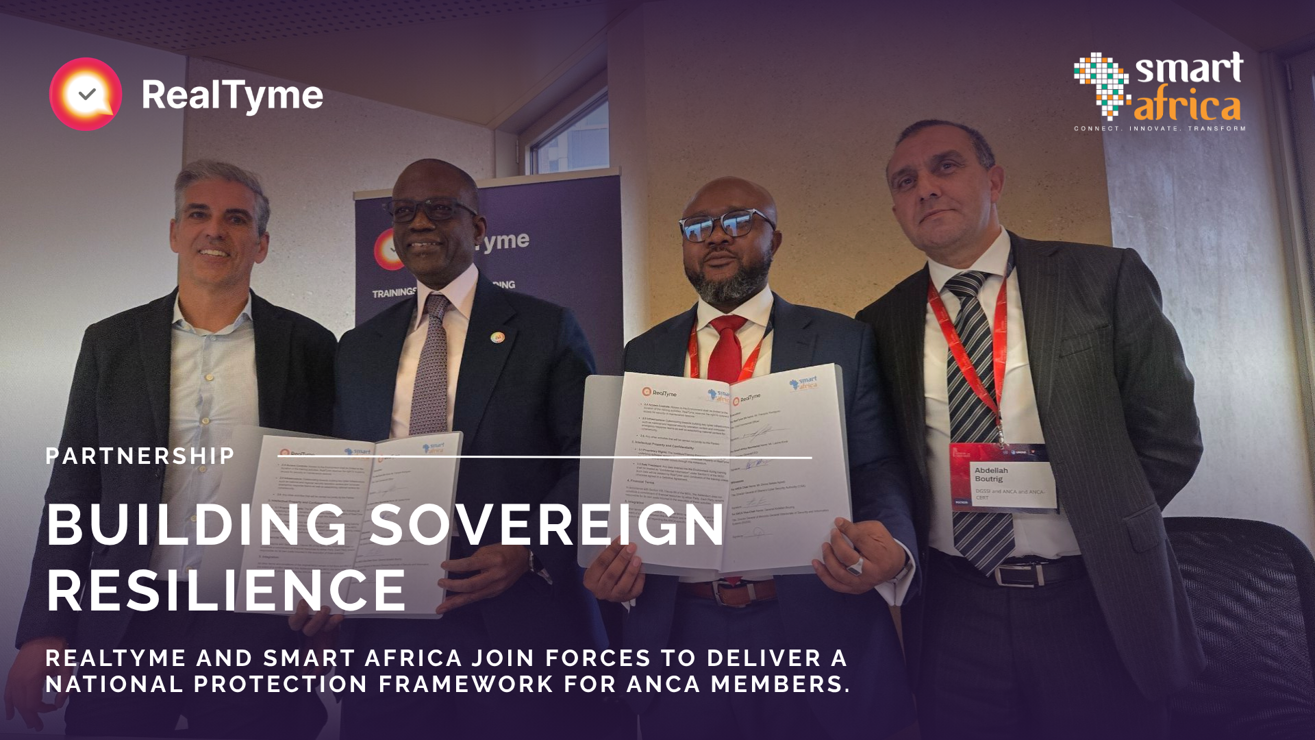 RealTyme and Smart Africa join forces to deliver a National Protection Framework for ANCA members.