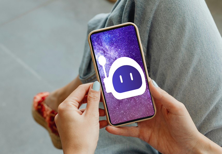 the SuperDial logo on a smartphone