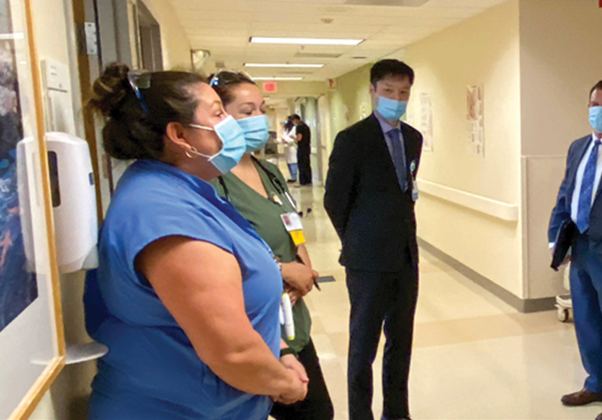 a fatigued medical center