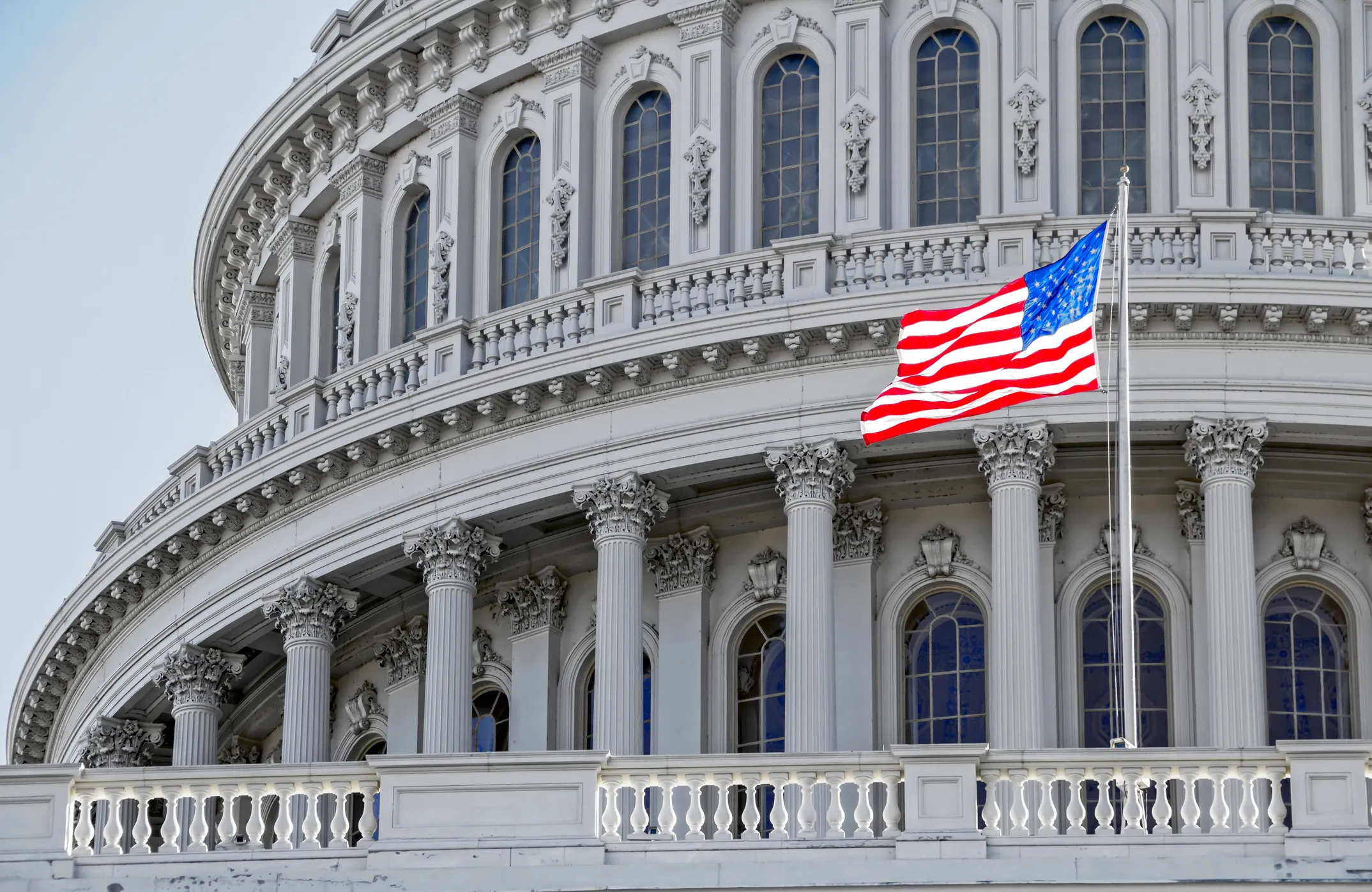 U.S. Capitol building with American Flag representing national campaigns 