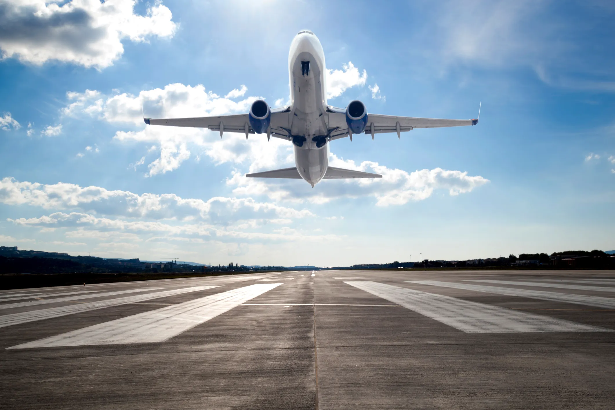  Airplane taking off symbolizing corporate reach 