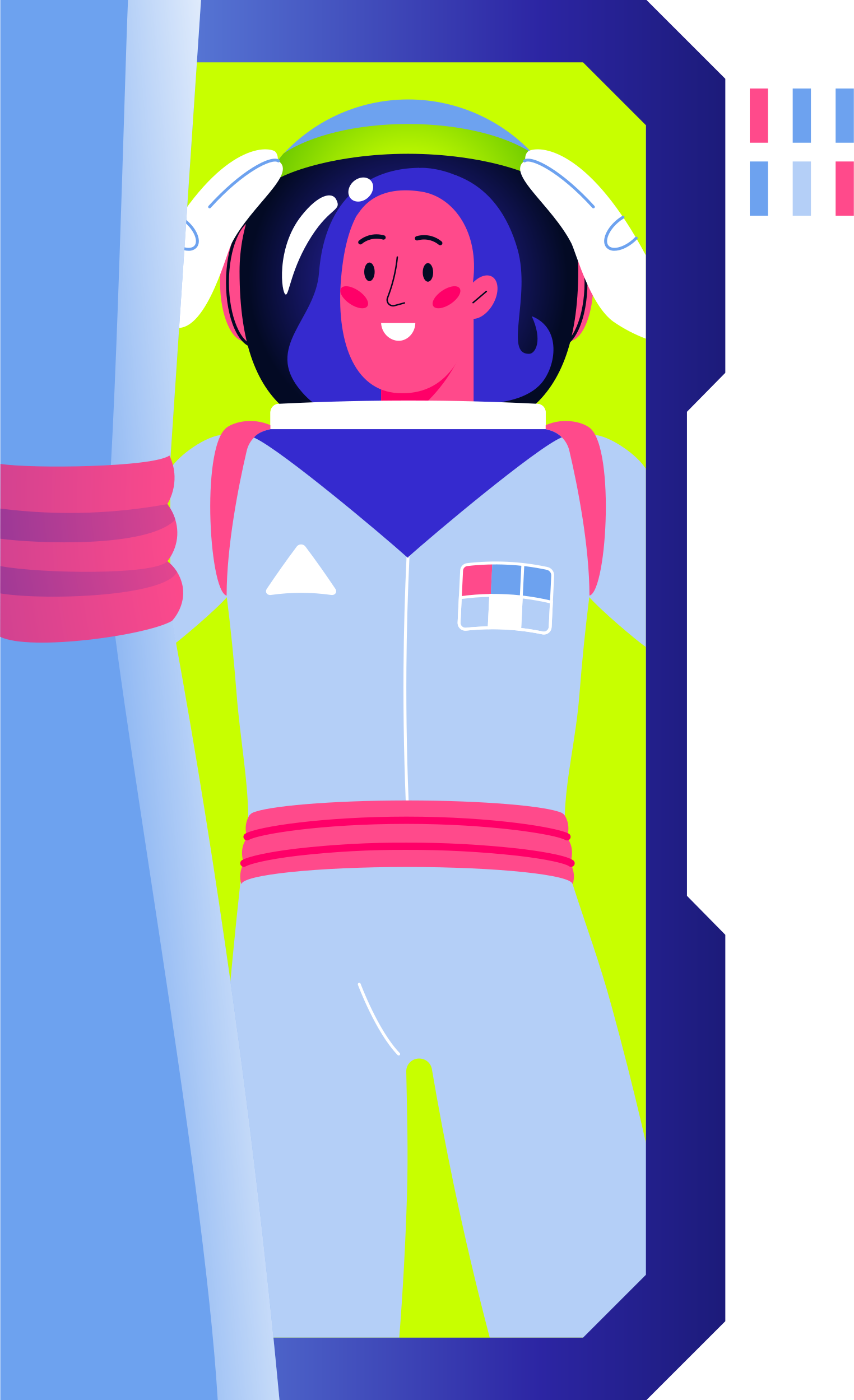 Homme astronaute sortant d'un portail