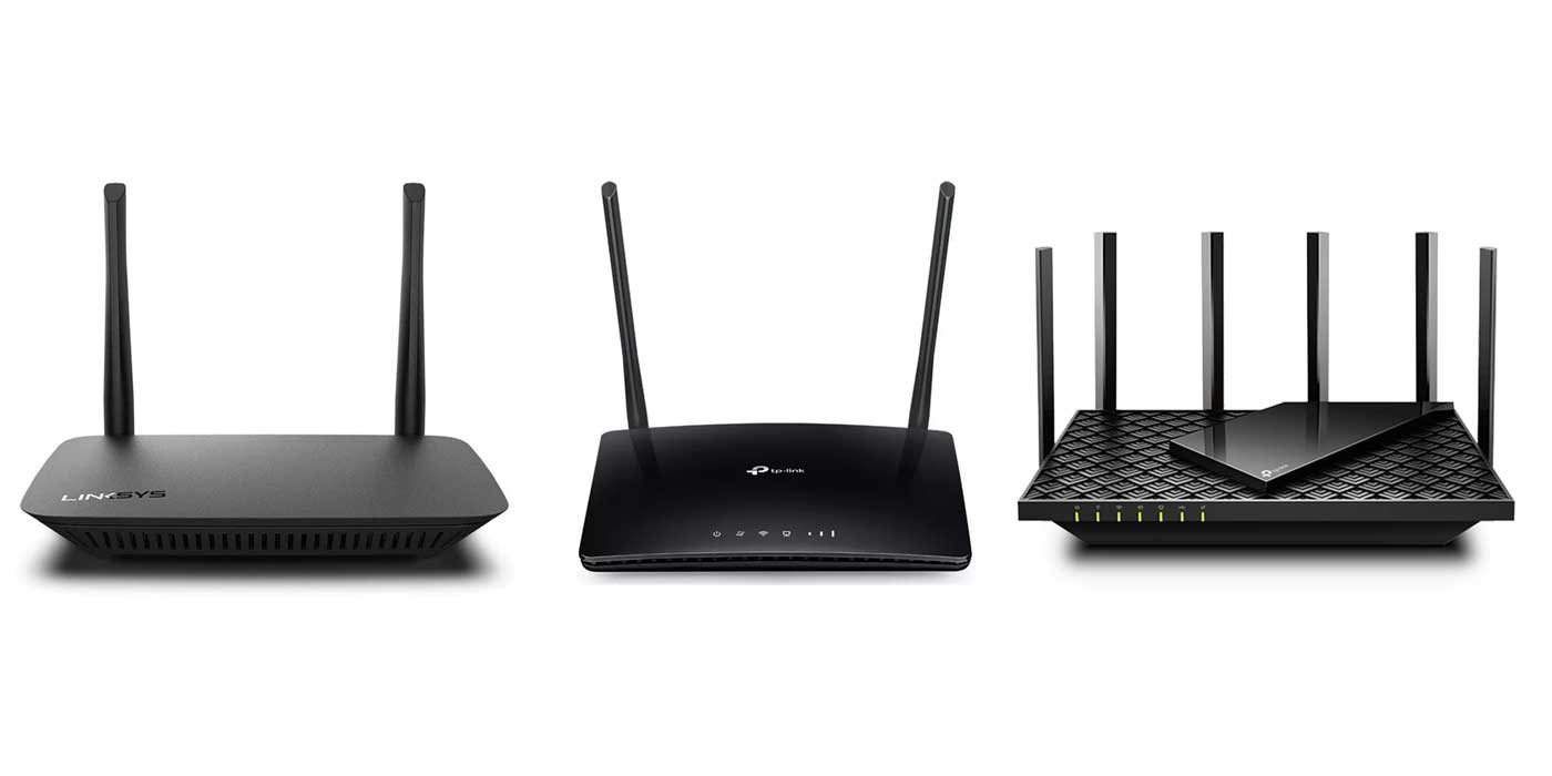 WiFi Routers with Antennas