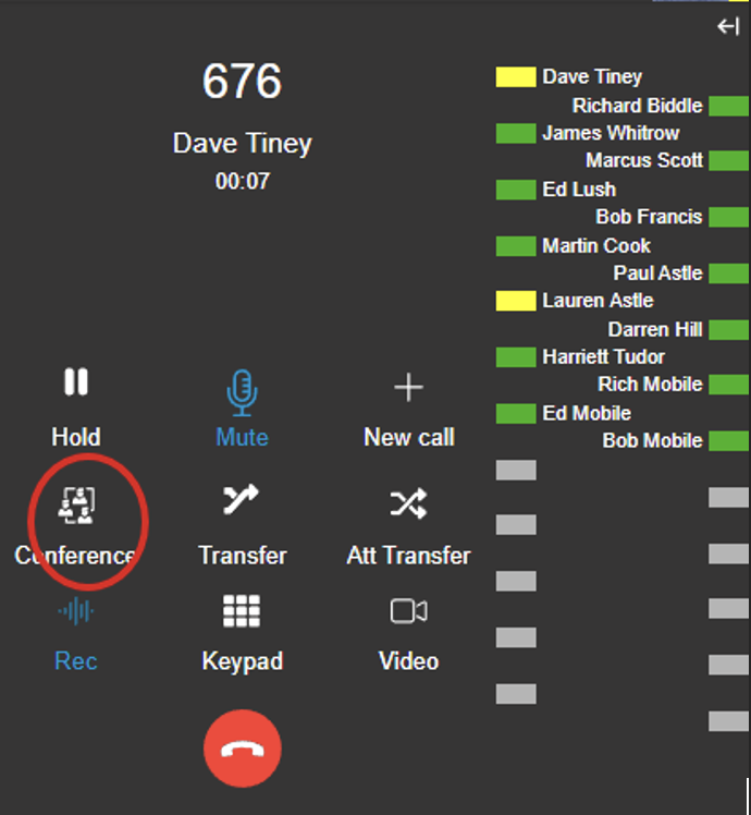 How to initiate a 3CX Conference Call
