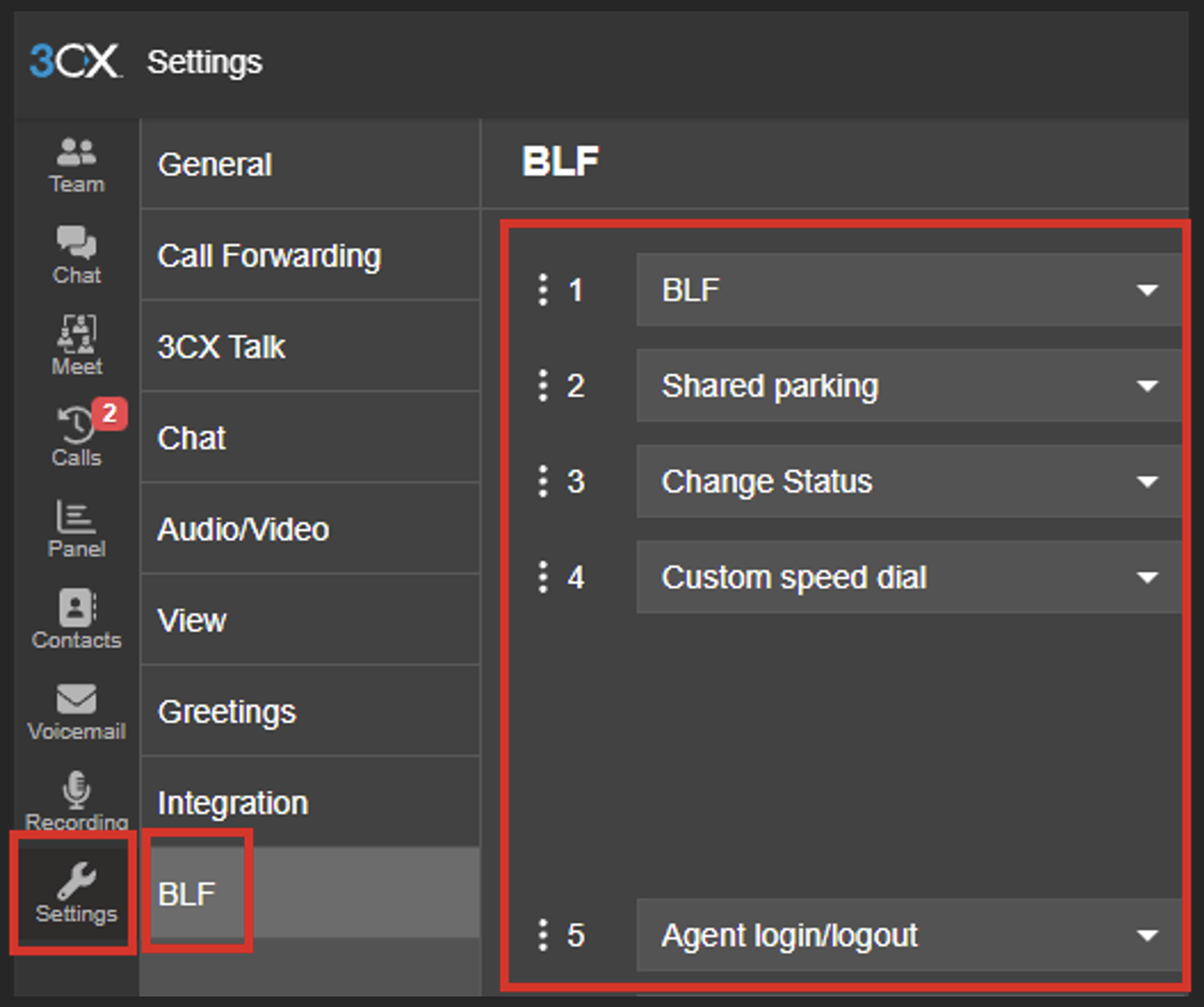 How to change the BLFs on your 3CX phone