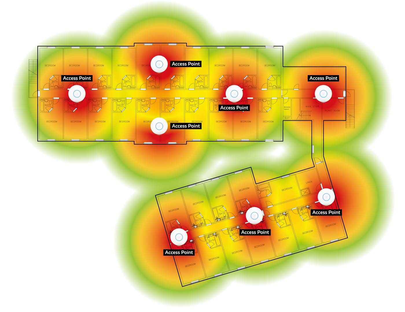 Hotel WiFi Survey Heatmap