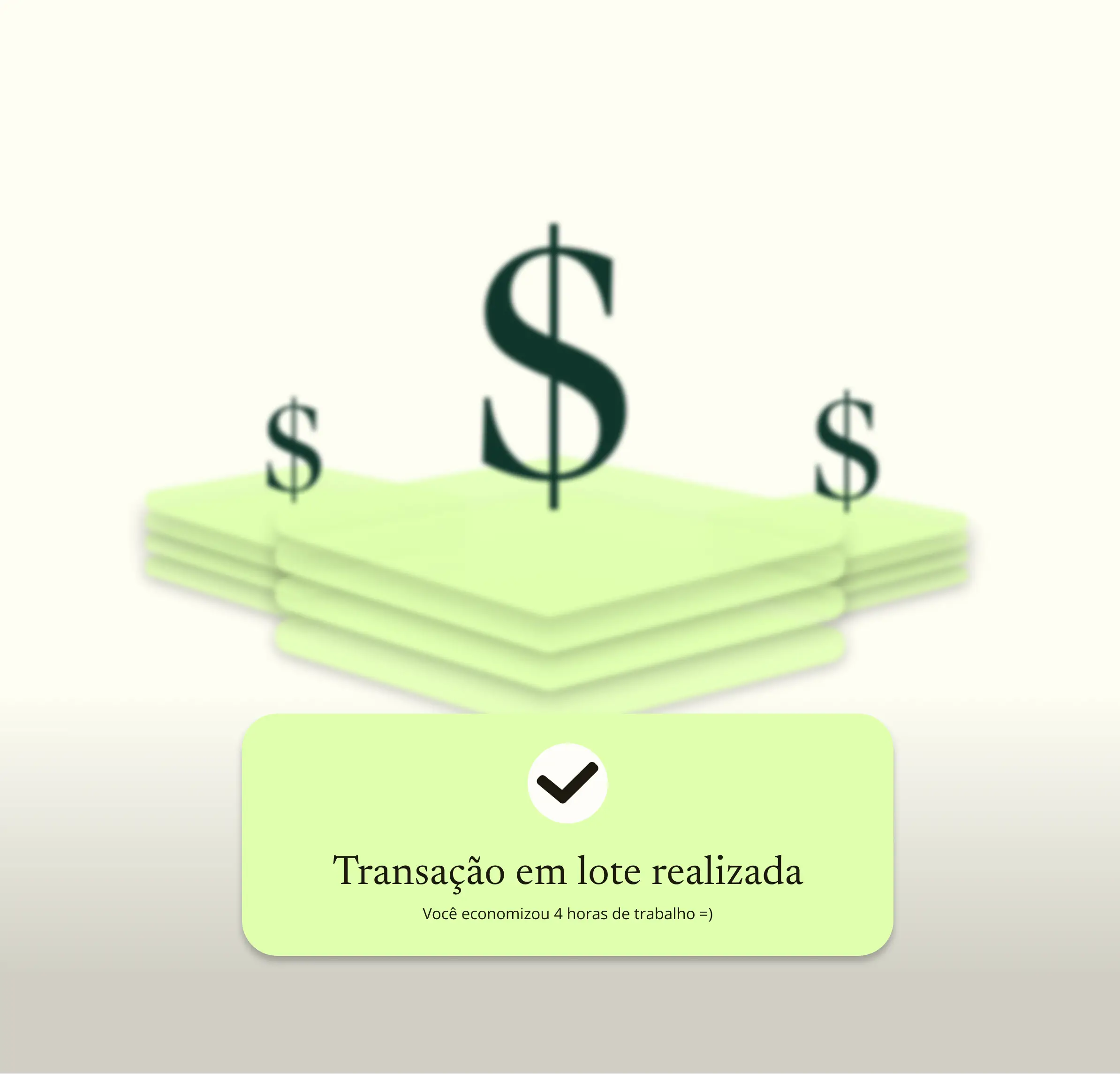 Finalização da transação em lote na Conta Simples