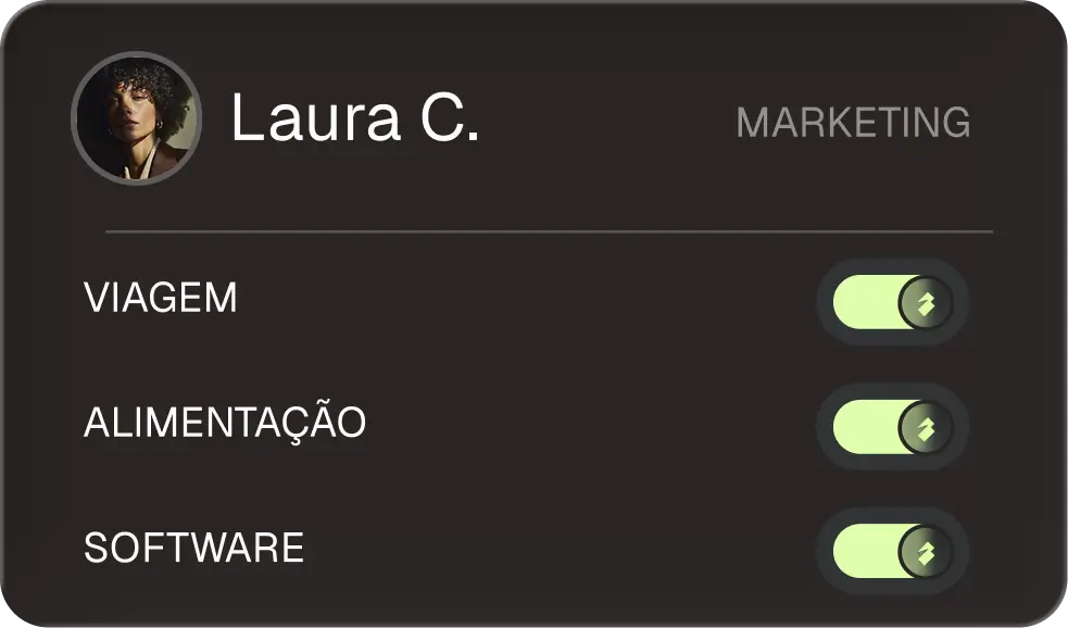 Cartão da Conta Simples por categoria