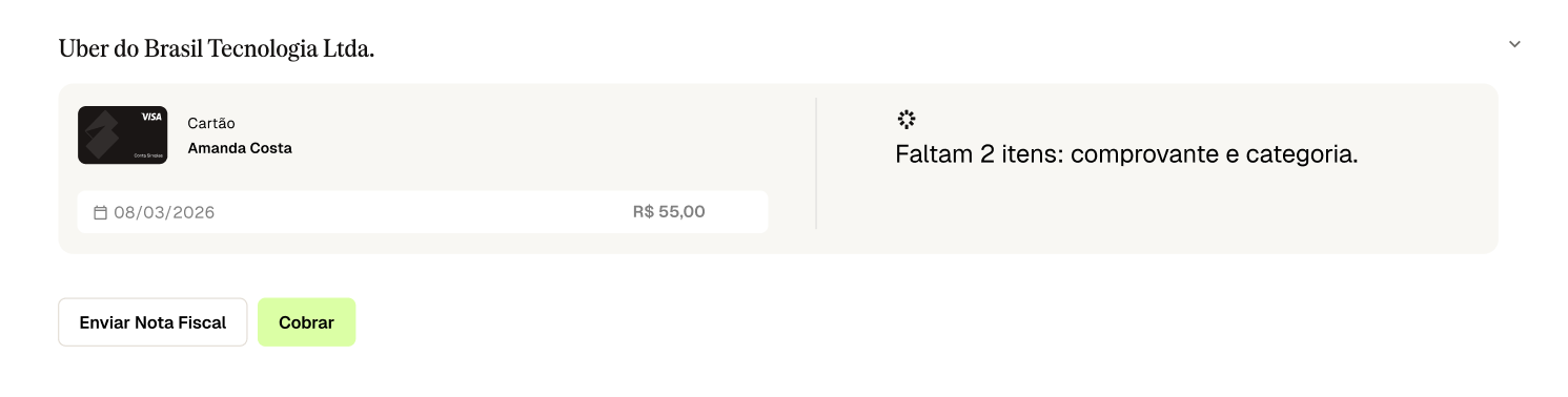 Resultado da conferência feita pelo agente