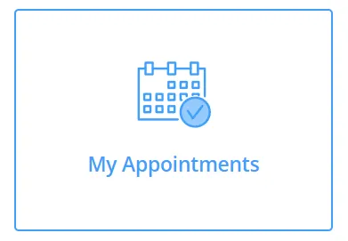 The My Appointments button on the client portal