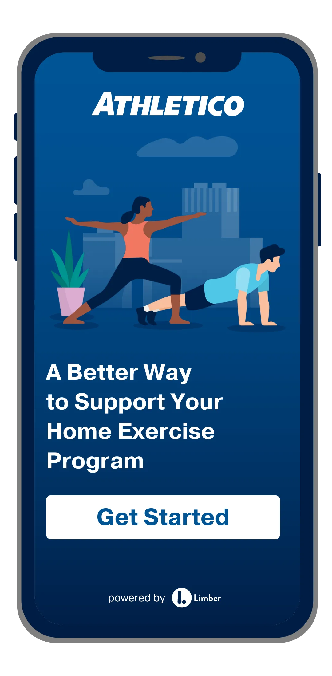 Athletico app home screen
