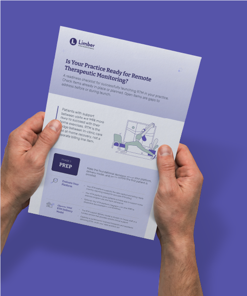 hands holding Limber RTM checklist